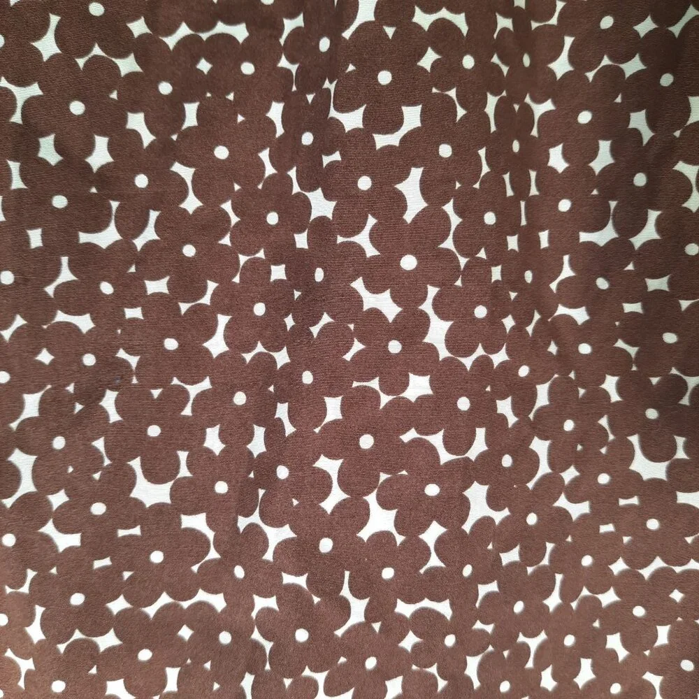J Crew Smocked cotton poplin puff-sleeve top in mocha floral